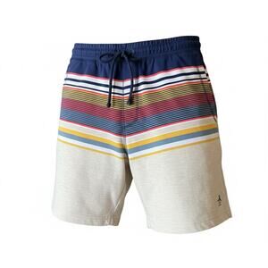 NWT Original Penguin Men's Engineered Stripe Knit 7" Multicolor Short - Size M.